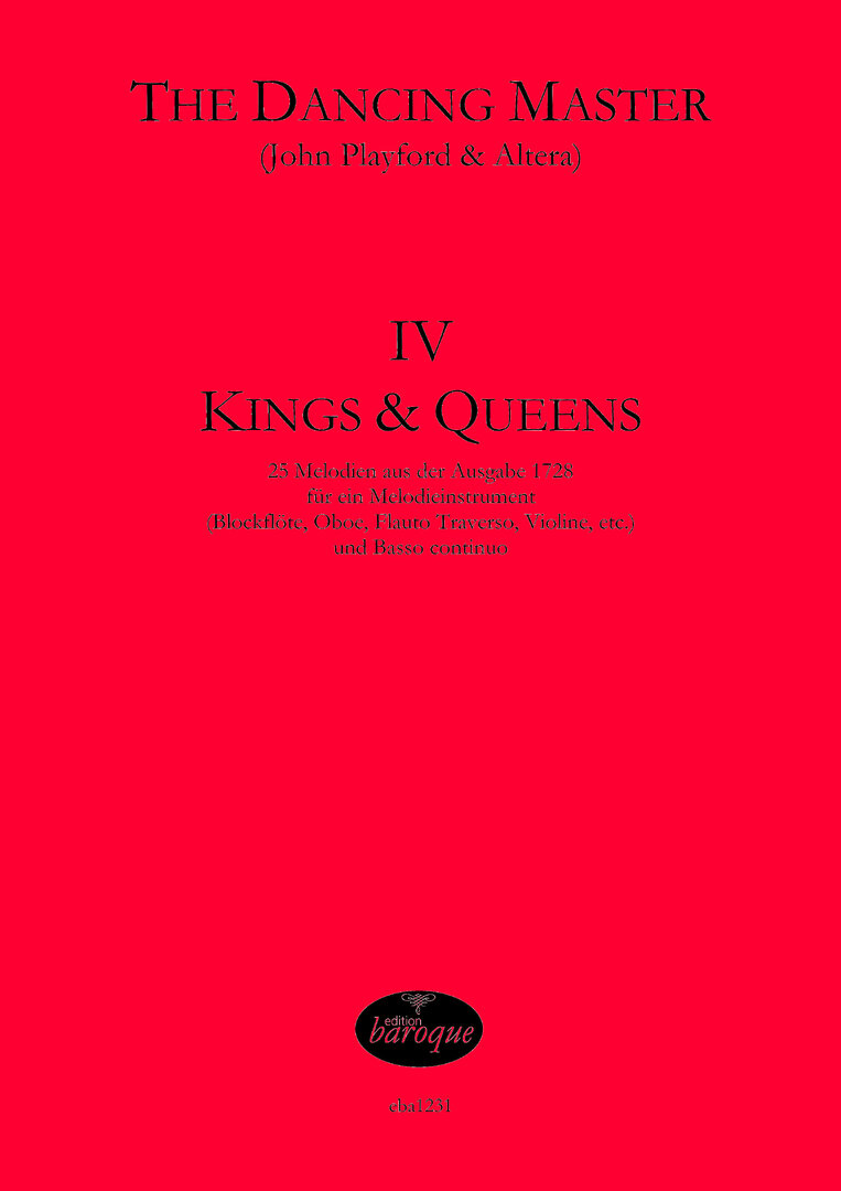 Vorderes Coverbild The Dancing Master 1721 Band IV Kings & Queens,