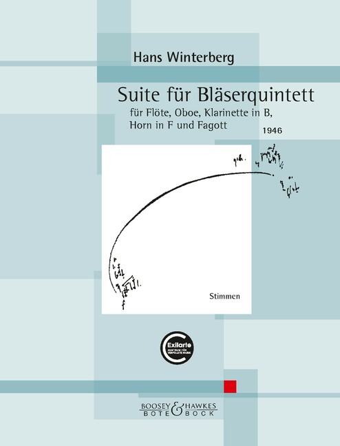 Vorderes Coverbild Suite für Bläserquintett für Flöte, Oboe, Klarinette in B, Horn in F und Fagott (1946)