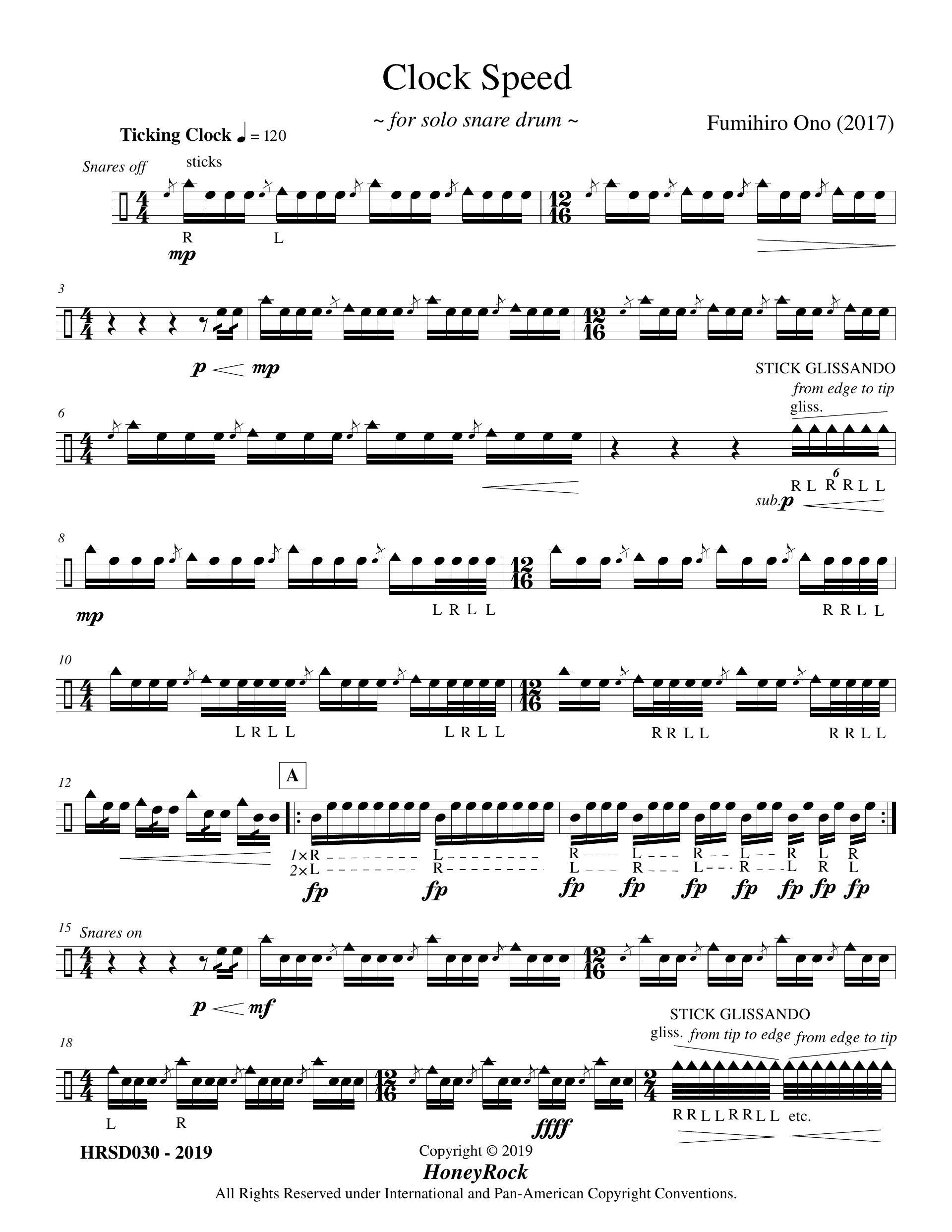 Anderes Coverbild Clock Speed for Solo Snare Drum