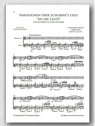 Anderes Coverbild Variationen über Schuberts Lied "An die Laute"