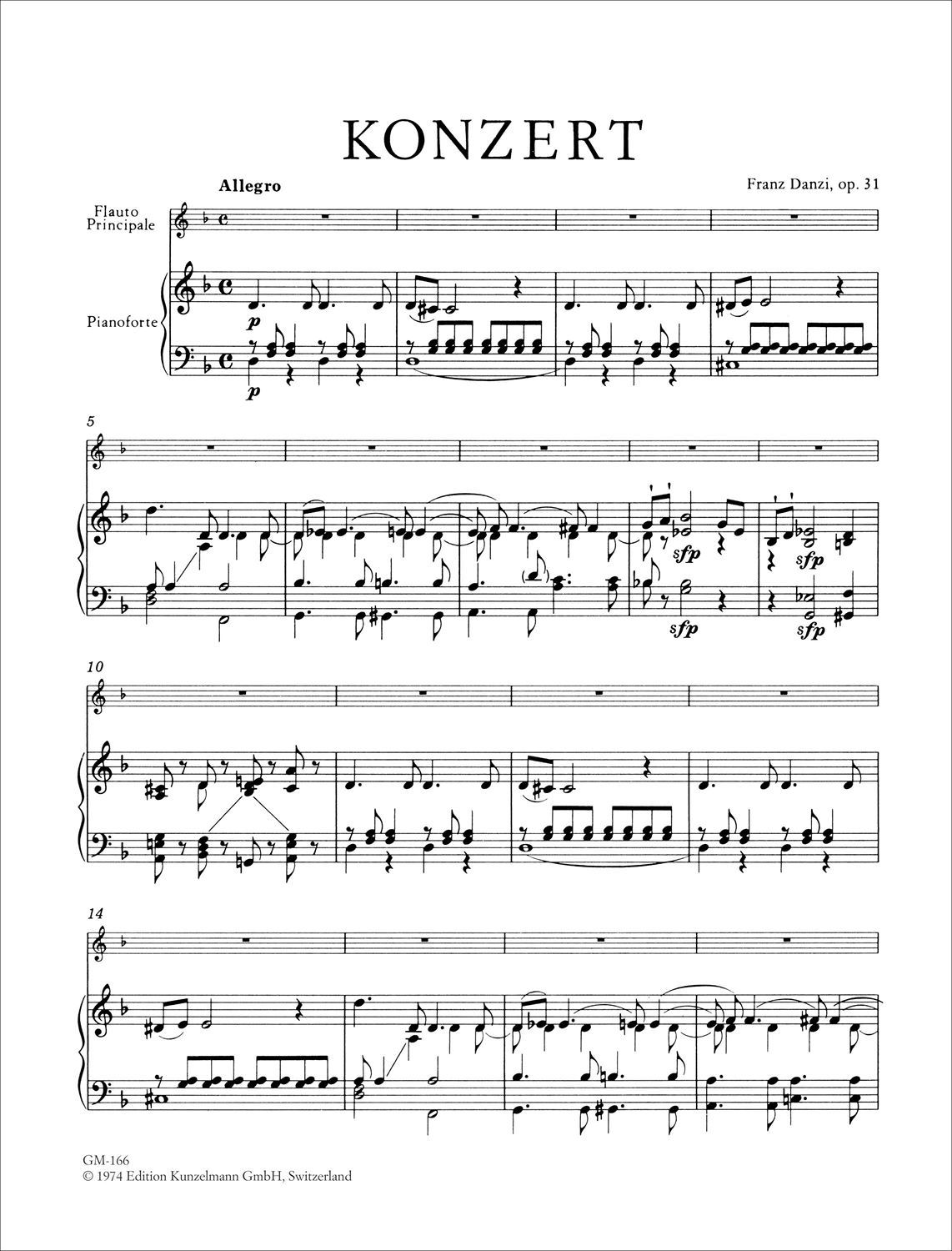 Anderes Coverbild Konzert Nr. 2 für Flöte d-Moll op. 31