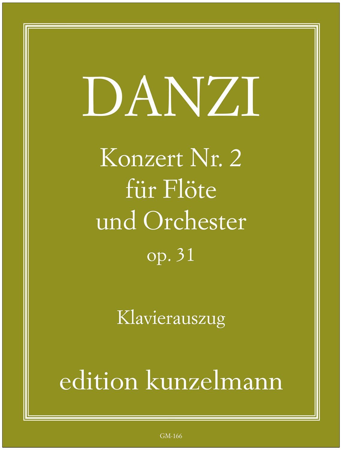 Vorderes Coverbild Konzert Nr. 2 für Flöte d-Moll op. 31