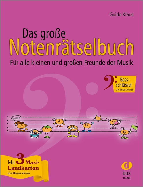 Vorderes Coverbild Das große Notenrätselbuch Baßschlüssel und Tenorschlüssel