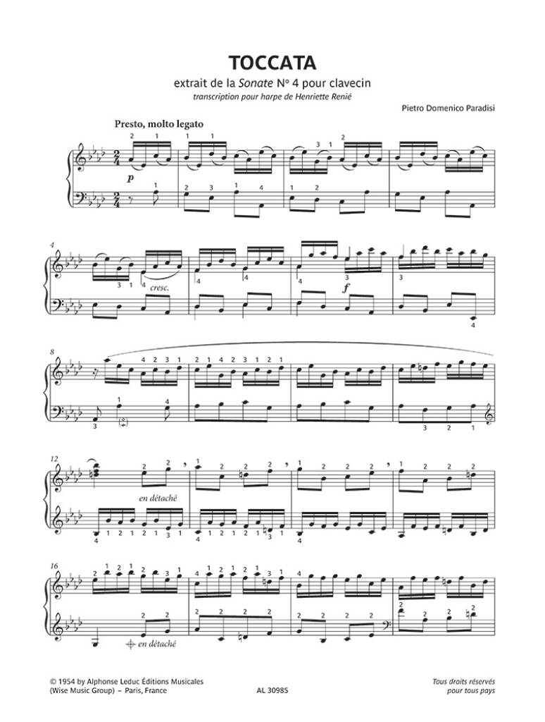 Anderes Coverbild Toccata pour harpe