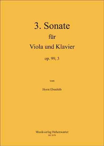Vorderes Coverbild 3. Sonate für Viola und Klavier op. 99/3