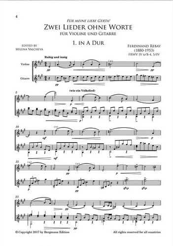 Anderes Coverbild Zwei Lieder ohne Worte, Bolero und Walzer