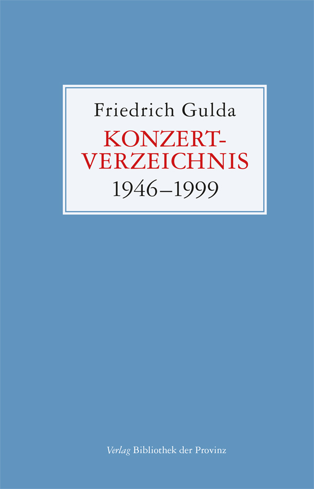 Vorderes Coverbild Konzertverzeichnis 1946-1999
