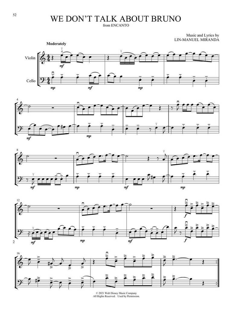 Anderes Coverbild Disney Songs for Violin and Cello Duet