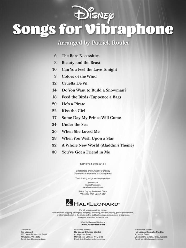 Anderes Coverbild Disney Songs for Vibraphone