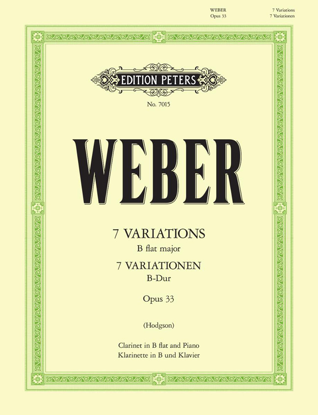 Vorderes Coverbild 7 Variationen für Klarinette in B und Klavier B-Dur op. 33