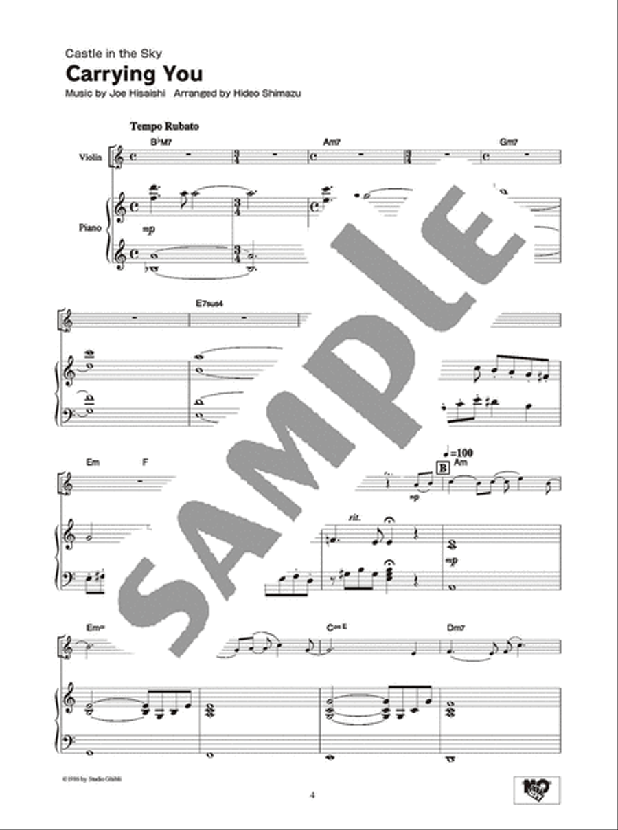 Anderes Coverbild Studio Ghibli Songs for Intermediate Violin and Piano