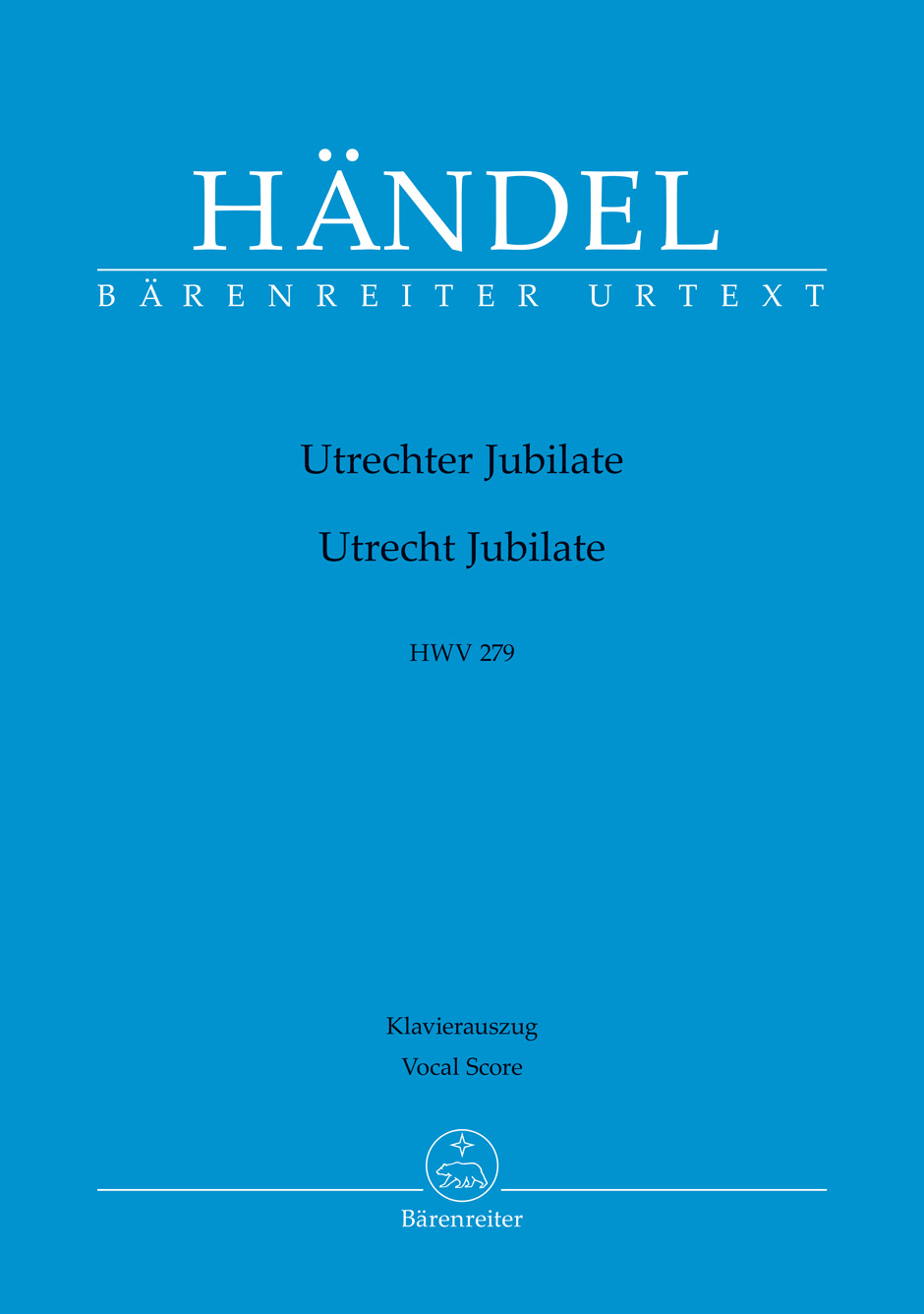 Vorderes Coverbild Jubilate zur Feier des Friedens von Utrecht HWV 279 "Utrechter Jubilate"