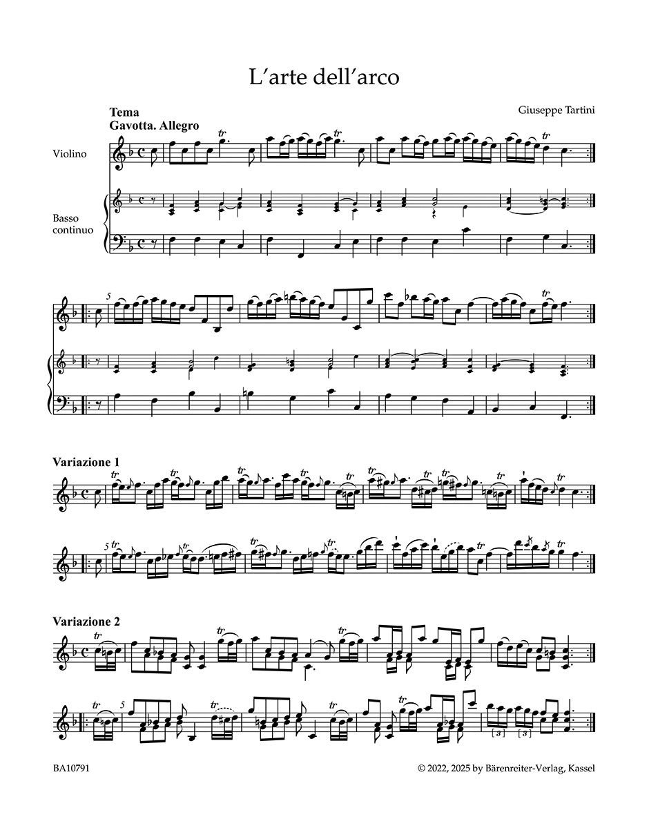 Anderes Coverbild L'arte dell'arco für Violine solo und Basso continuo ad libitum