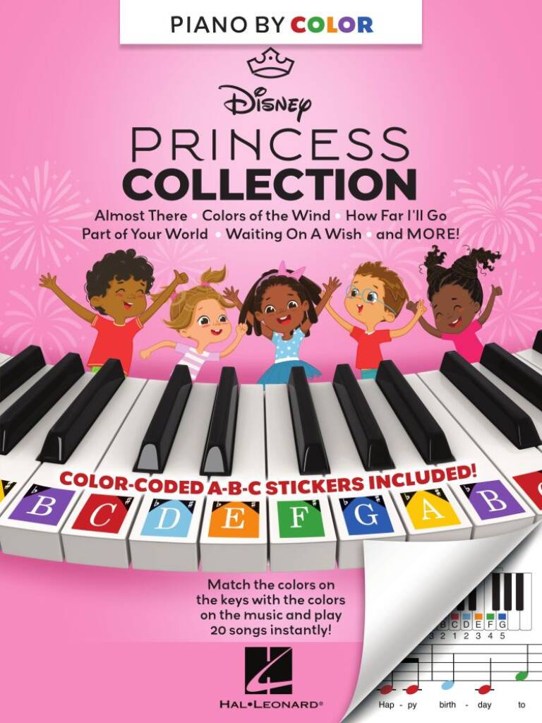 Vorderes Coverbild Piano-by-Color - Disney Princess Collection