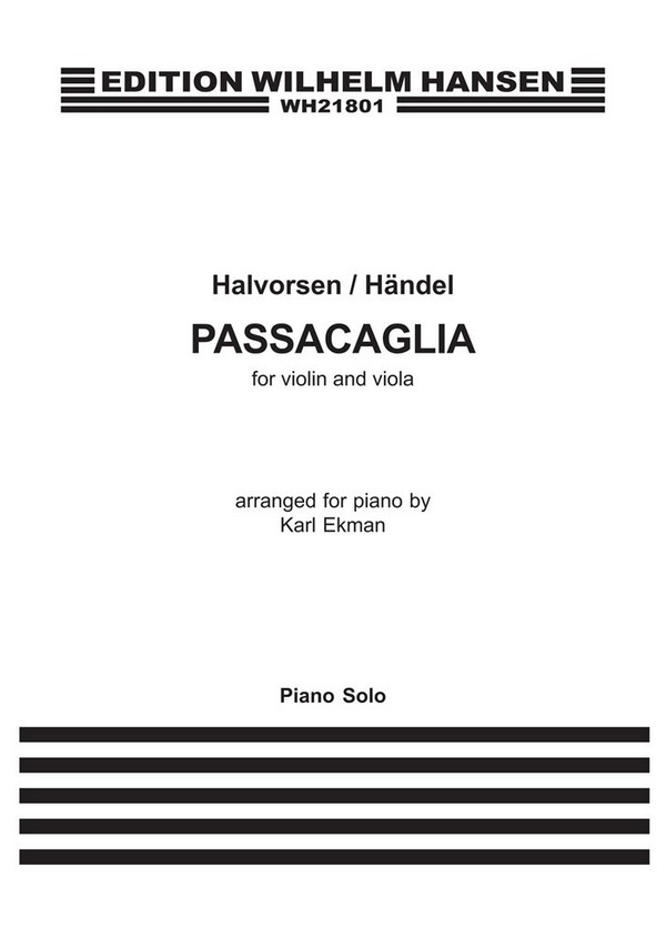 Vorderes Coverbild Passacaglia for violin and viola