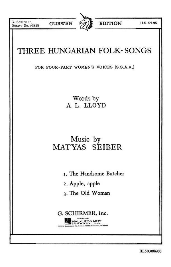 Vorderes Coverbild Three Hungarian Folk Songs
