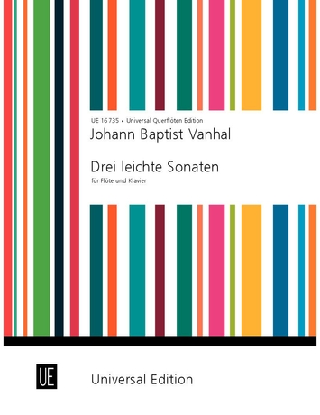 Vorderes Coverbild 3 leichte Sonaten für Flöte und Klavier