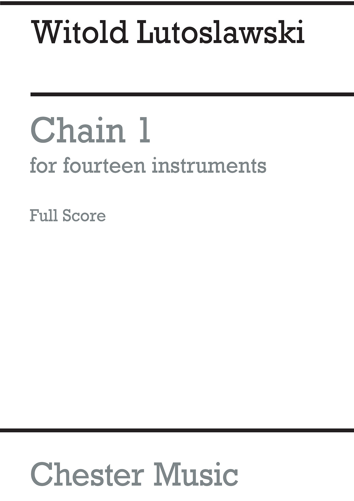 Anderes Coverbild Chain 1 (Full Score)