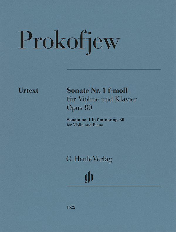 Vorderes Coverbild Sonate Nr. 1 f-moll für Violine und Klavier Opus 80