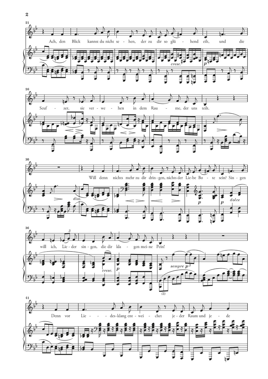 Anderes Coverbild An die ferne Geliebte für Singstimme und Klavier Opus 98