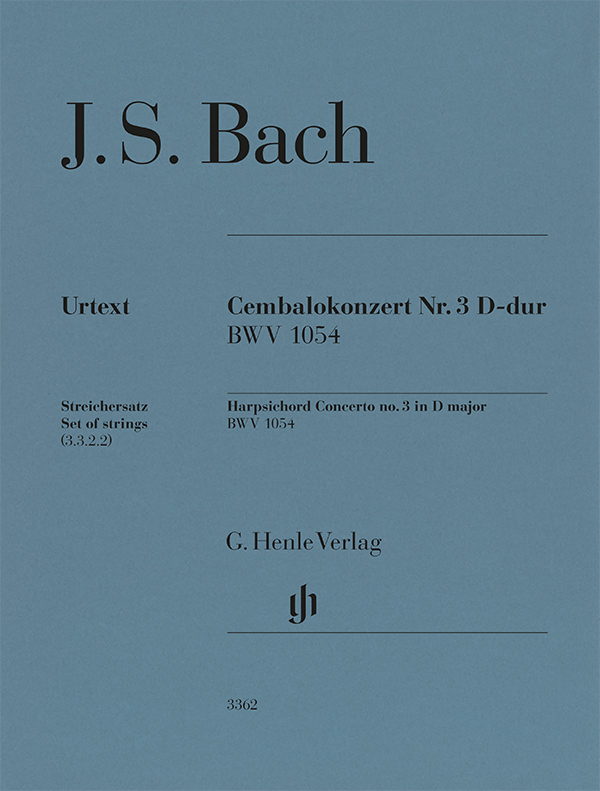 Vorderes Coverbild Cembalokonzert Nr. 3 D-dur BWV 1054