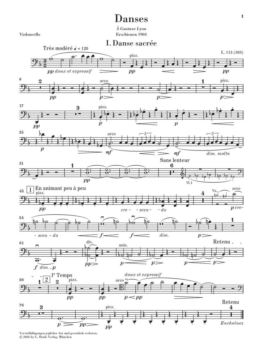 Anderes Coverbild Danses für Harfe und Streichorchester