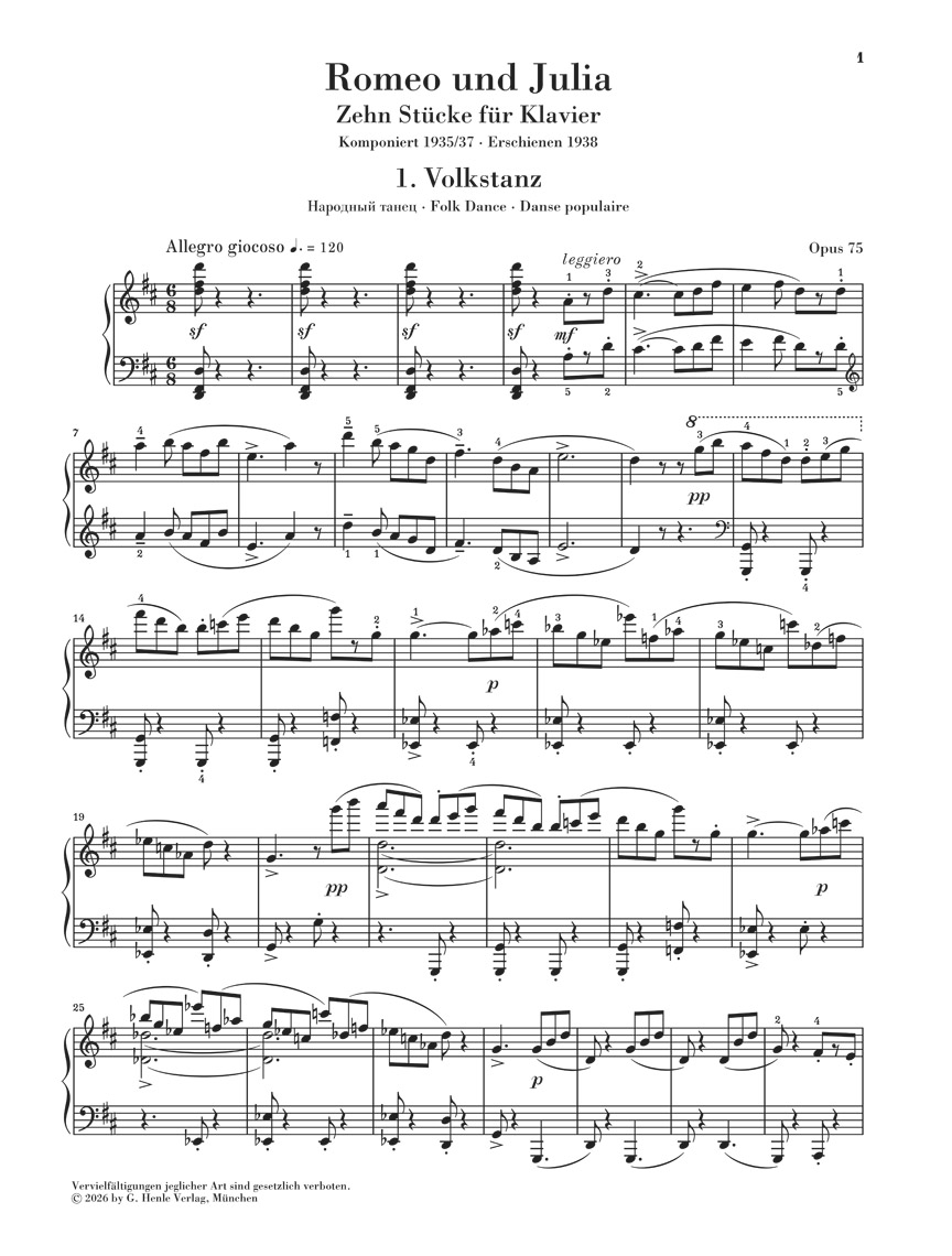 Anderes Coverbild Romeo und Julia op. 75