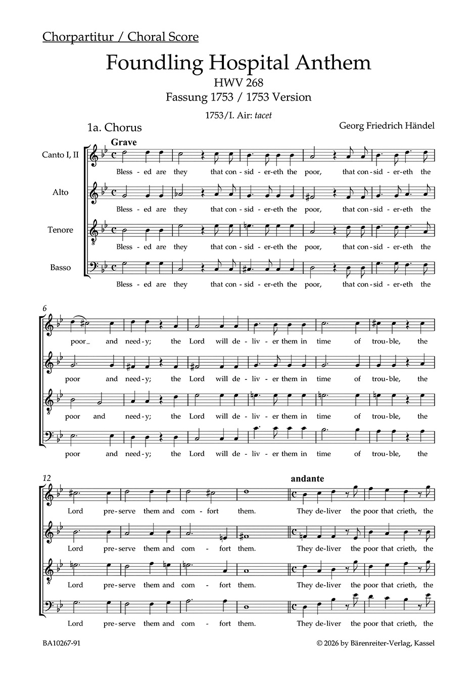 Anderes Coverbild Foundling Hospital Anthem HWV 268