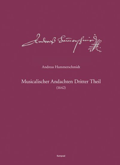 Vorderes Coverbild Musicalischer Andachten Dritter Theil HaWV 155–185 (1642)