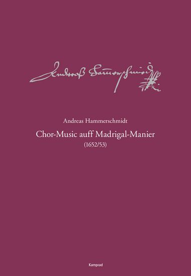 Vorderes Coverbild Chor-Music auff Madrigal-Manier HaWV 439–469 "Musicalischer Andachten Fünffter Theil"