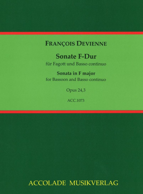 Vorderes Coverbild 6 Sonaten für Fagott und Basso Continuo Nr.3 F-Dur op. 24,3