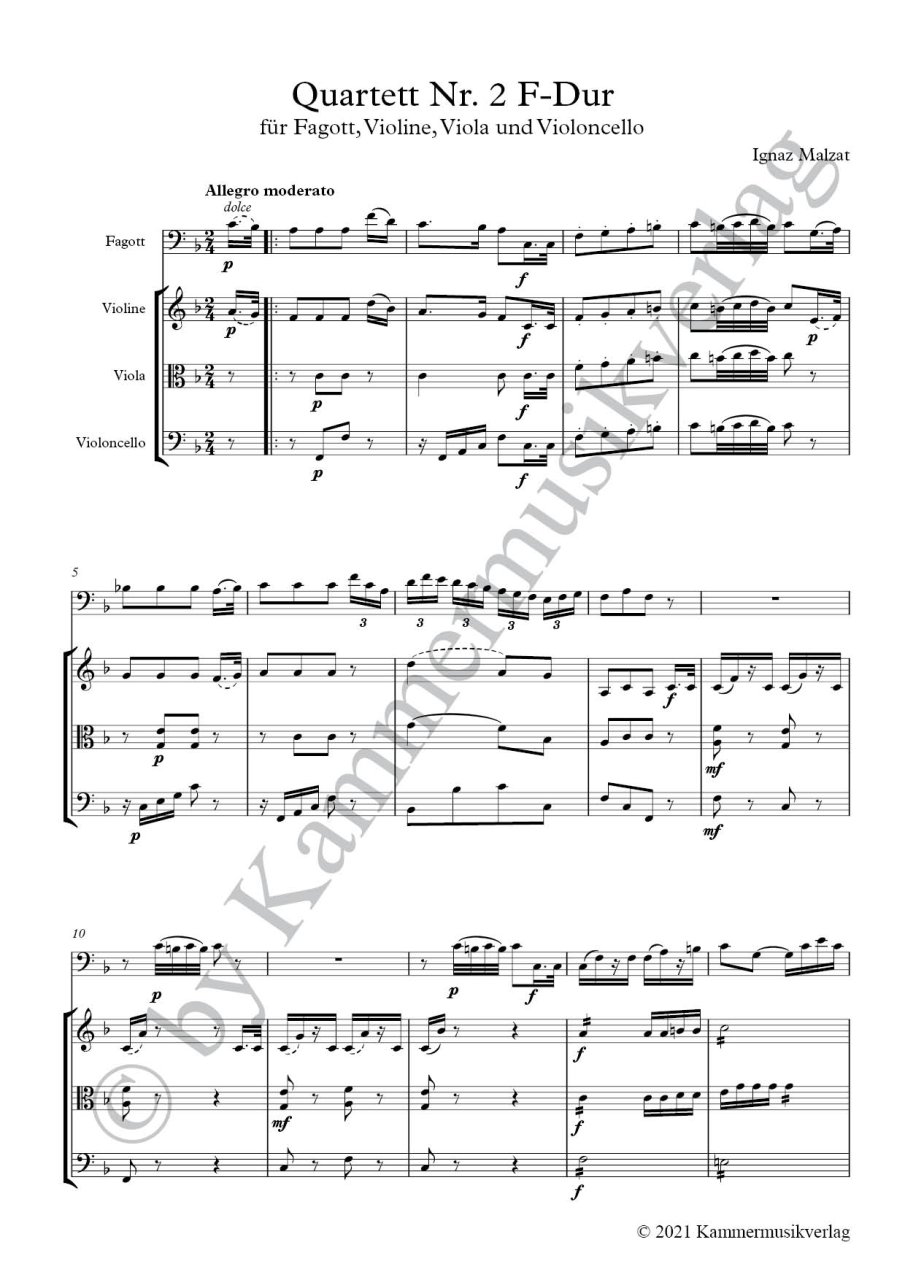 Anderes Coverbild Quartett Nr. 2 F-Dur