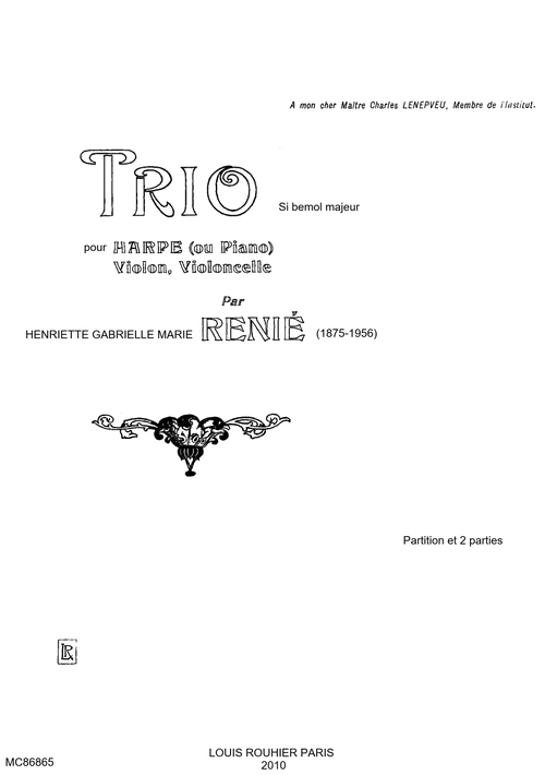 Vorderes Coverbild Trio B-Dur