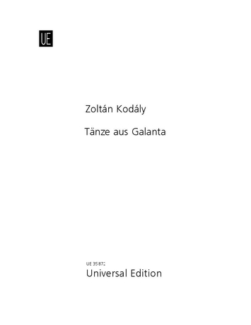 Vorderes Coverbild Tänze aus Galánta für Orchester
