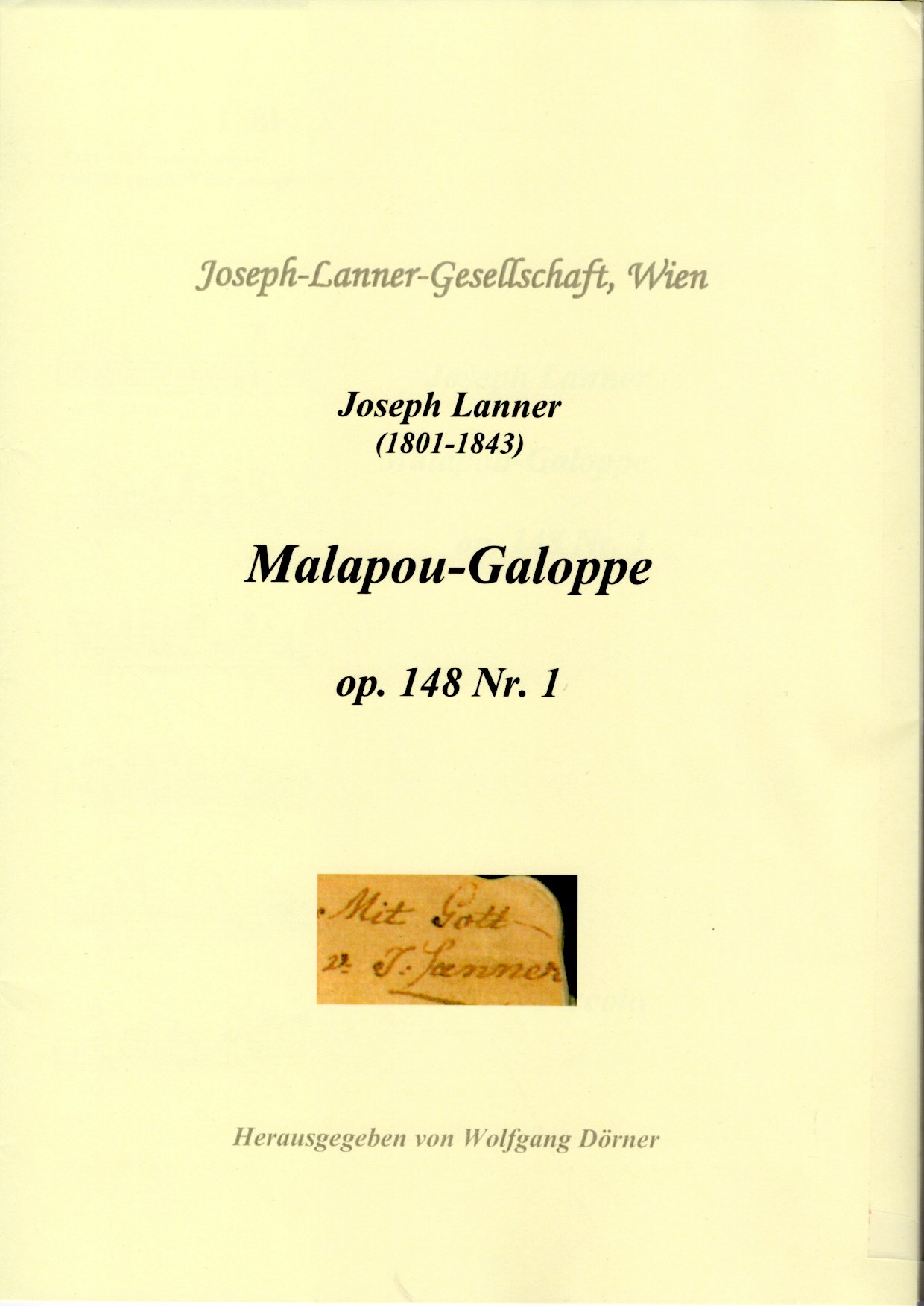 Vorderes Coverbild Malapou-Galoppe, op. 148 Nr. 1