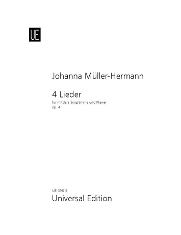 Vorderes Coverbild 4 Lieder op. 4