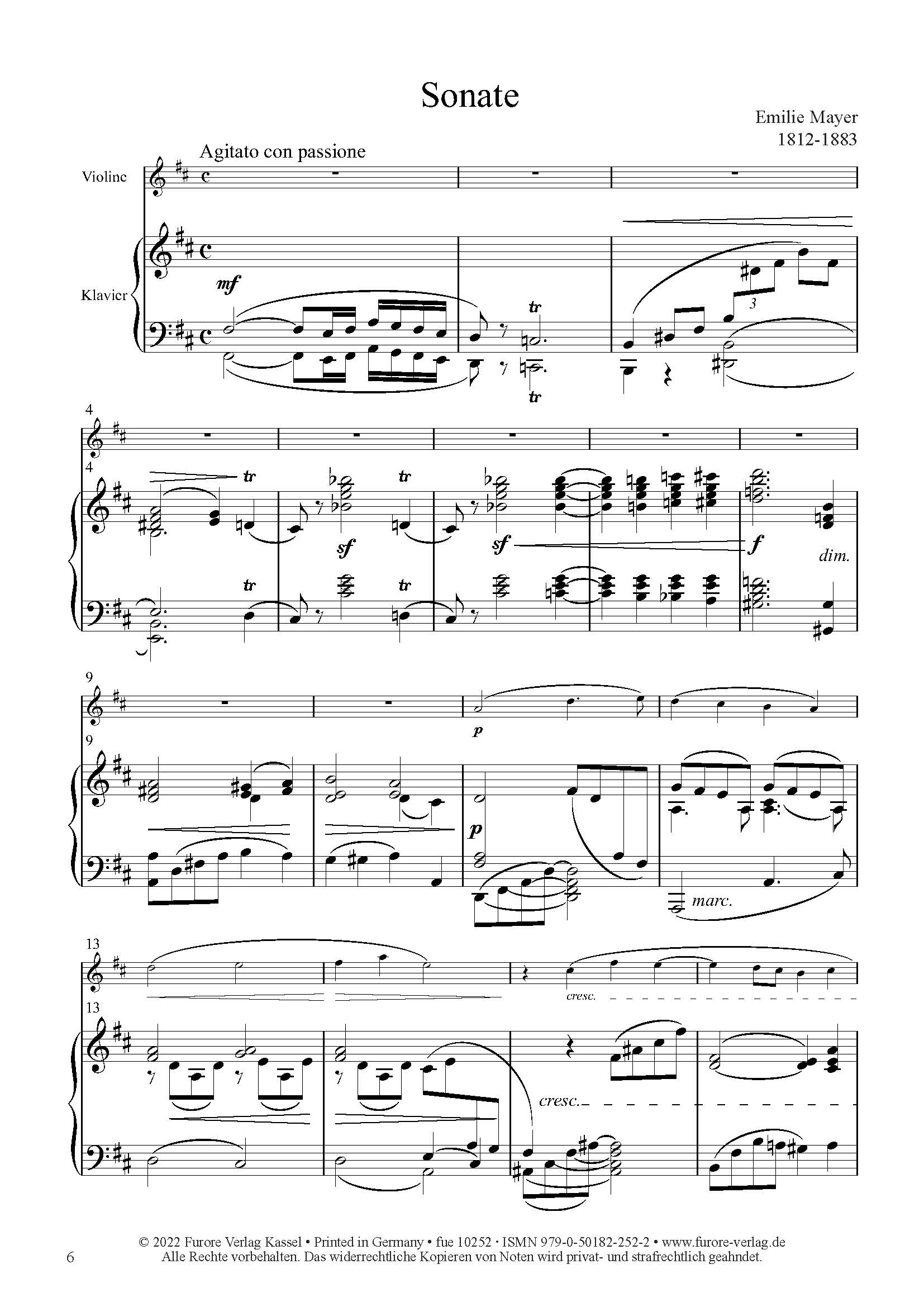 Anderes Coverbild Sonate D-Dur für Viloine und Klavier
