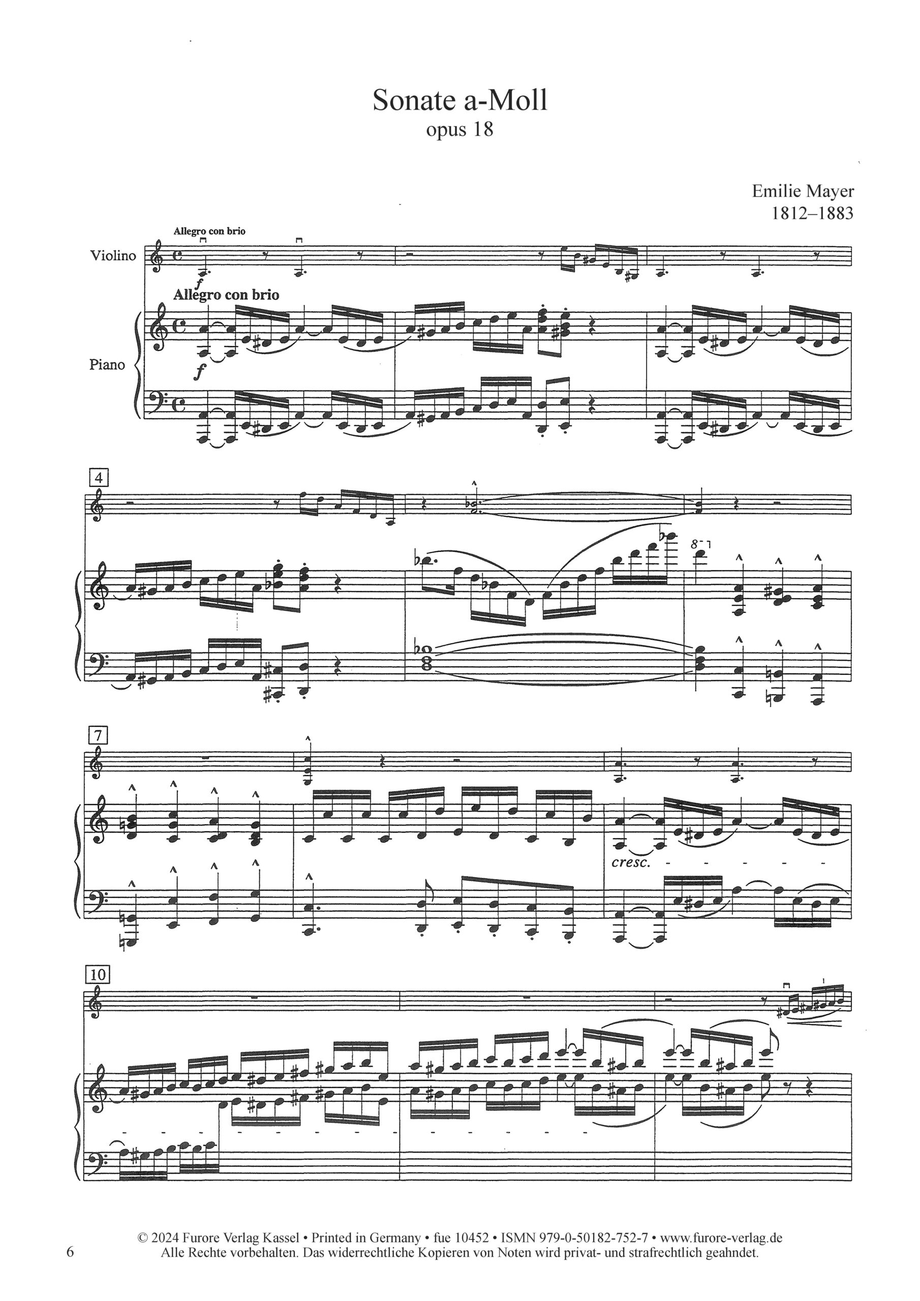 Anderes Coverbild Sonate a-Moll Violine und Klavier op. 18