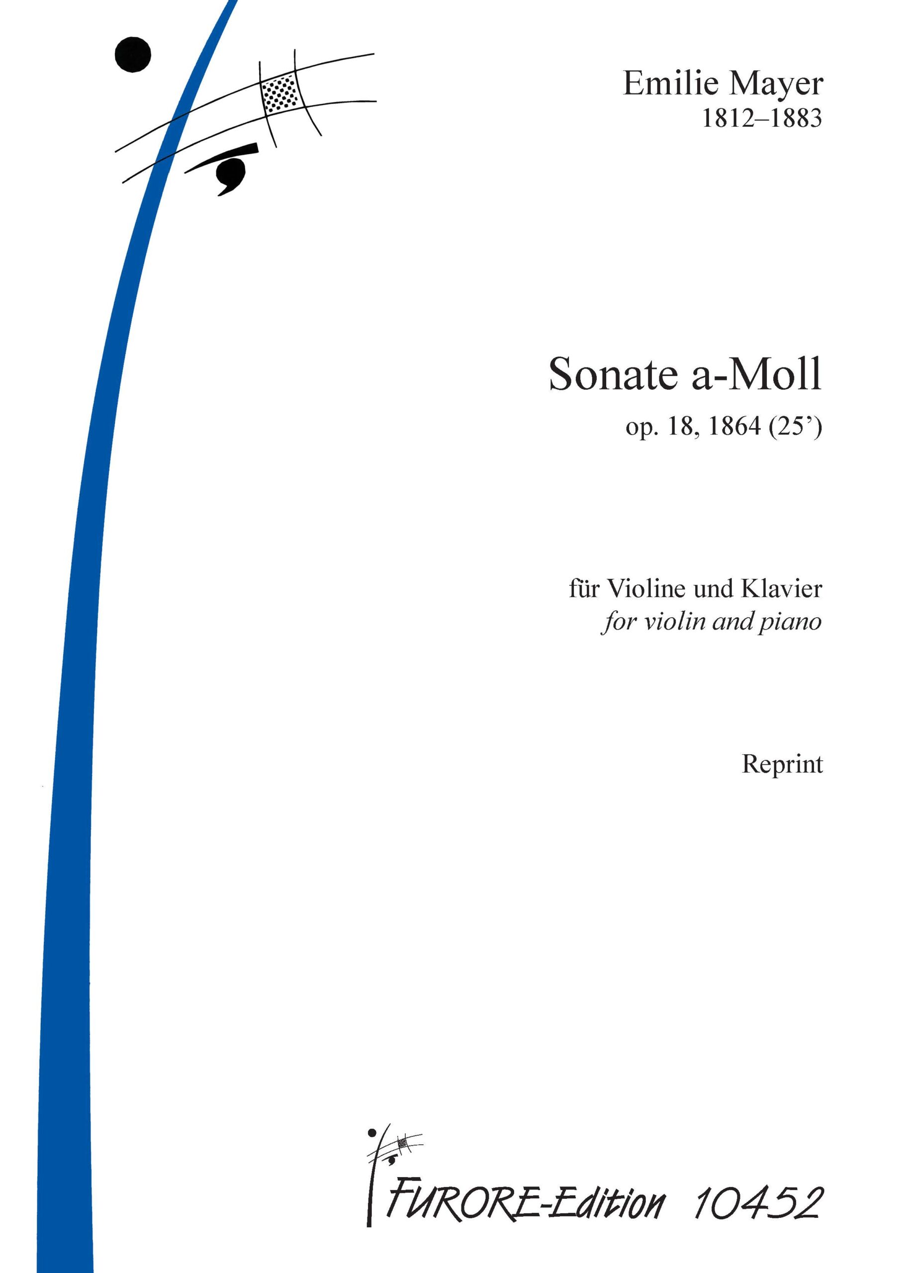 Vorderes Coverbild Sonate a-Moll Violine und Klavier op. 18