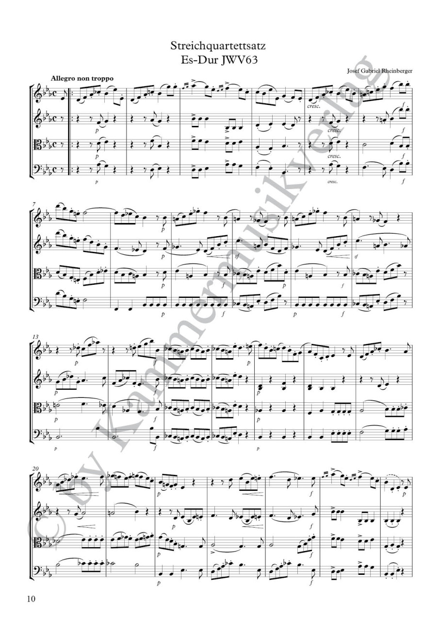Anderes Coverbild 3 Sätze für Streichquartett (JWV 162 & 63 & 64)