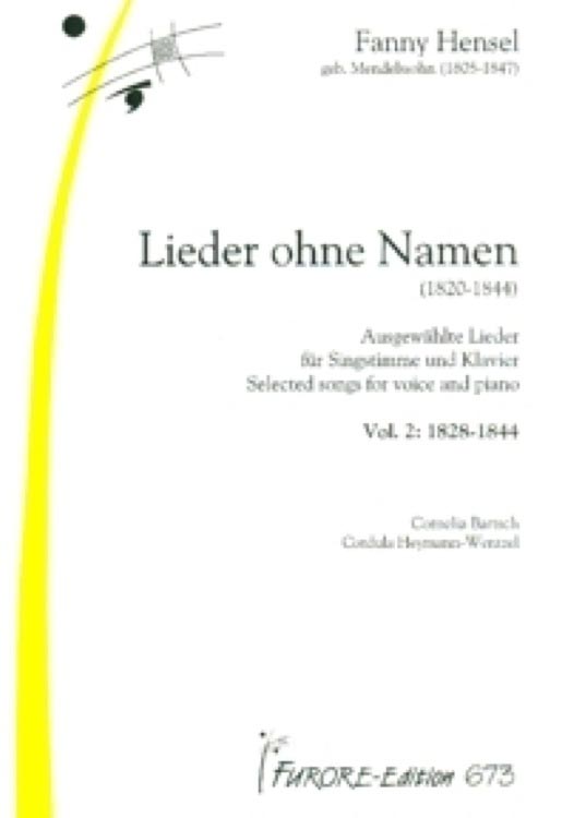 Vorderes Coverbild Lieder ohne Namen Vol. 2: 1828-1844
