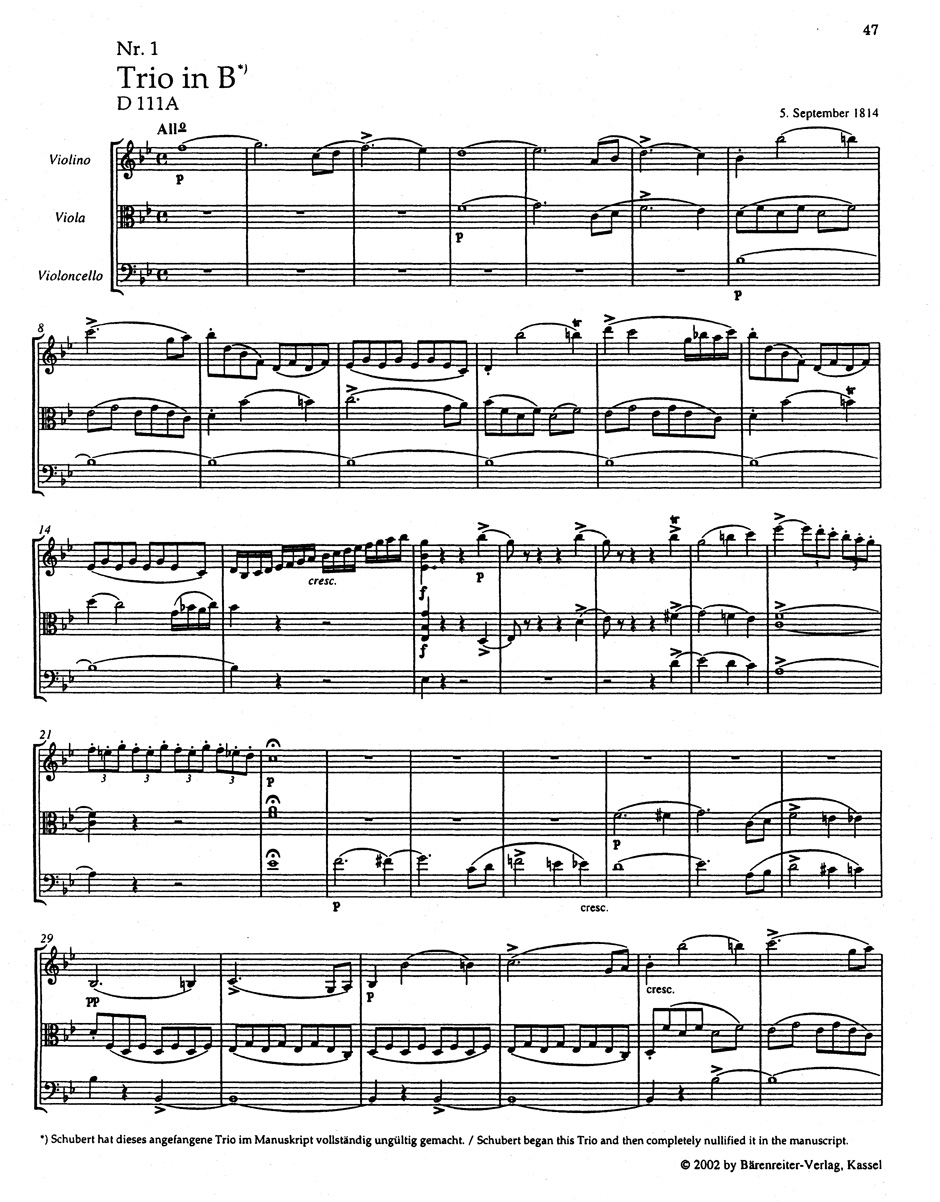 Vorderes Coverbild Sämtliche Streichtrios für Violine, Viola und Violoncello