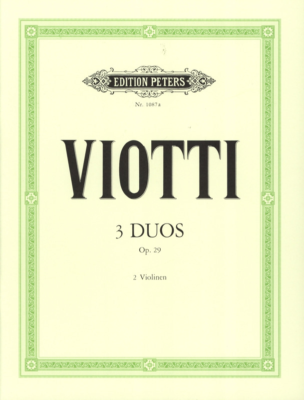 Vorderes Coverbild 3 Duos für 2 Violinen op. 29