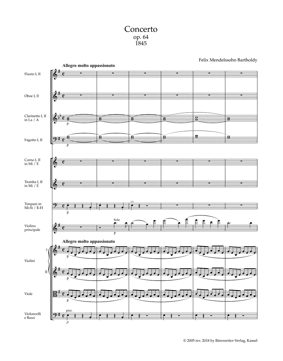 Anderes Coverbild Konzert für Violine und Orchester e-Moll op. 64