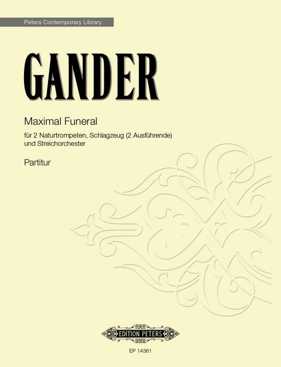 Vorderes Coverbild Maximal Funeral für 2 Naturtormpeten, Schlagzeug und Streichorchester (2018)