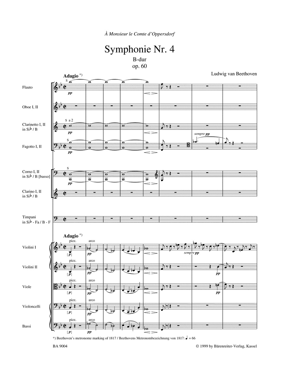 Anderes Coverbild Symphonie Nr. 4 B-Dur op. 60