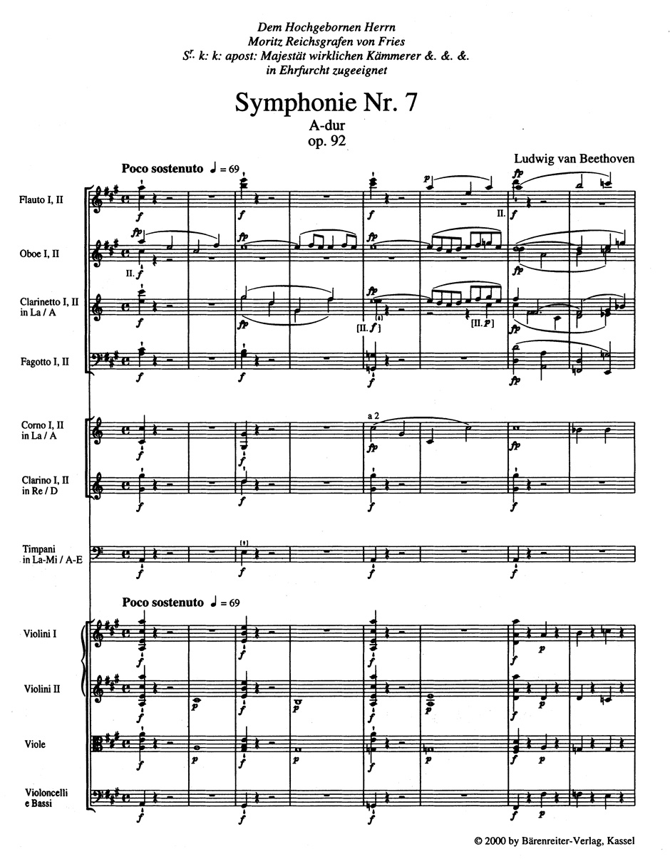 Anderes Coverbild Symphonie Nr. 7 A-Dur op. 92