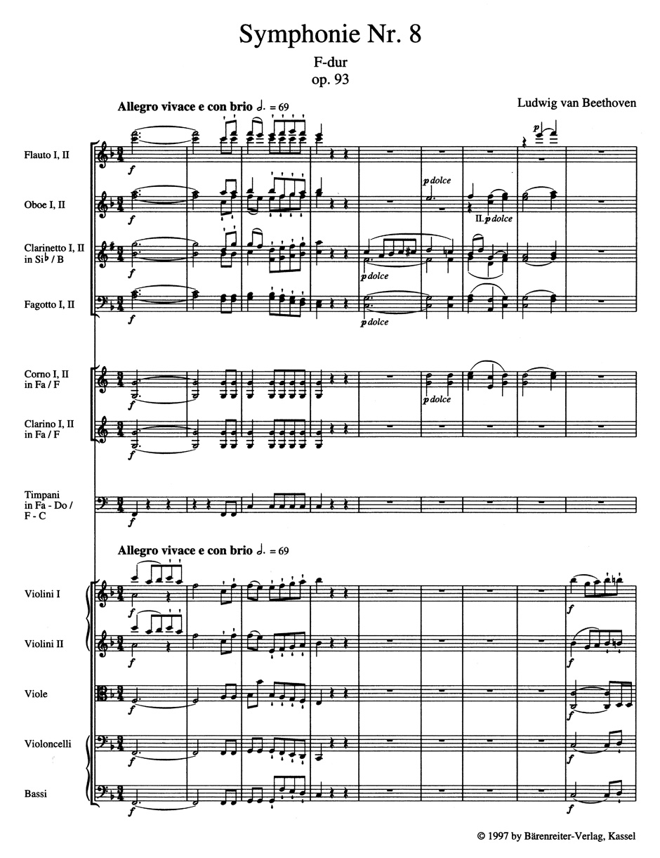 Anderes Coverbild Symphonie Nr. 8 F-Dur op. 93