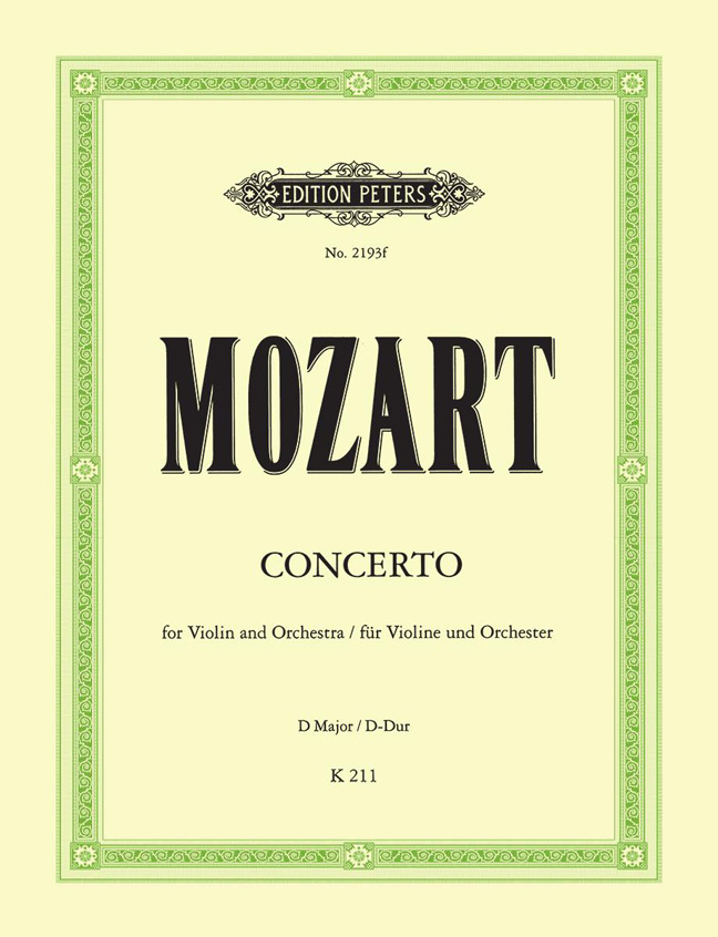 Vorderes Coverbild Konzert D-Dur KV 211 (Salzburg, 14. Juni 1775)
