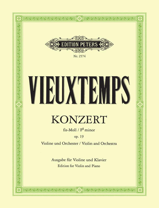Vorderes Coverbild Konzert für Violine und Orchester Nr. 2 fis-moll op. 19